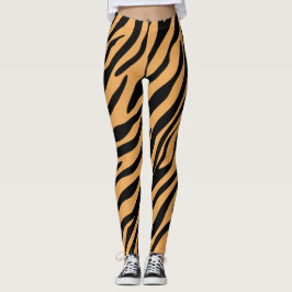 Legging Padrão de Impressão Animal de Tigre de Bengala da 