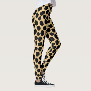 Legging Padrão de Impressão de Animais Chic Wildlife Cheet