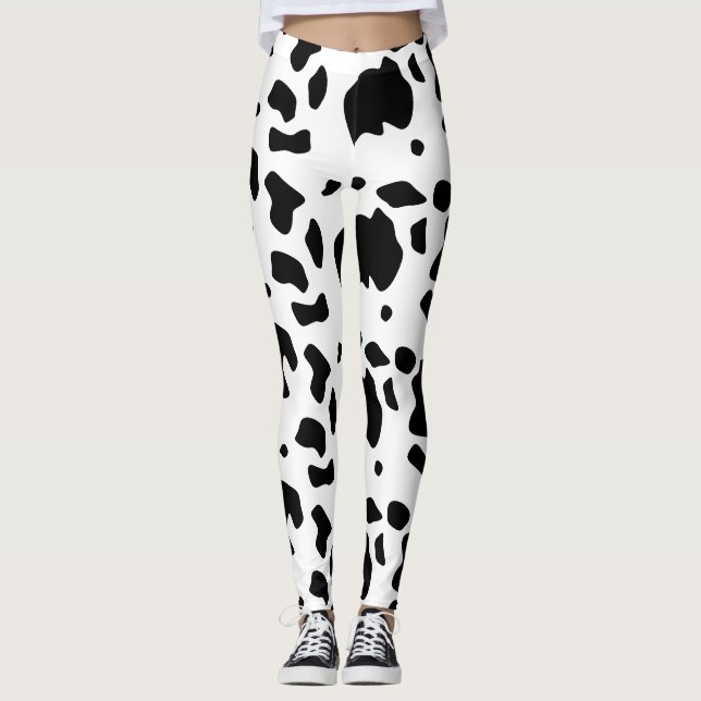 Legging Padrão de Impressão de Animais da Vaca Frésia Mode (Frente)