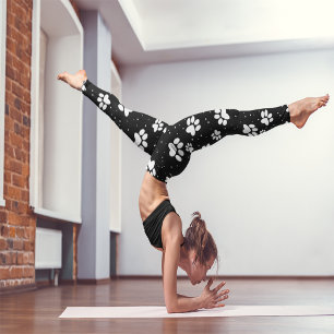 Legging Padrão de impressão de pata