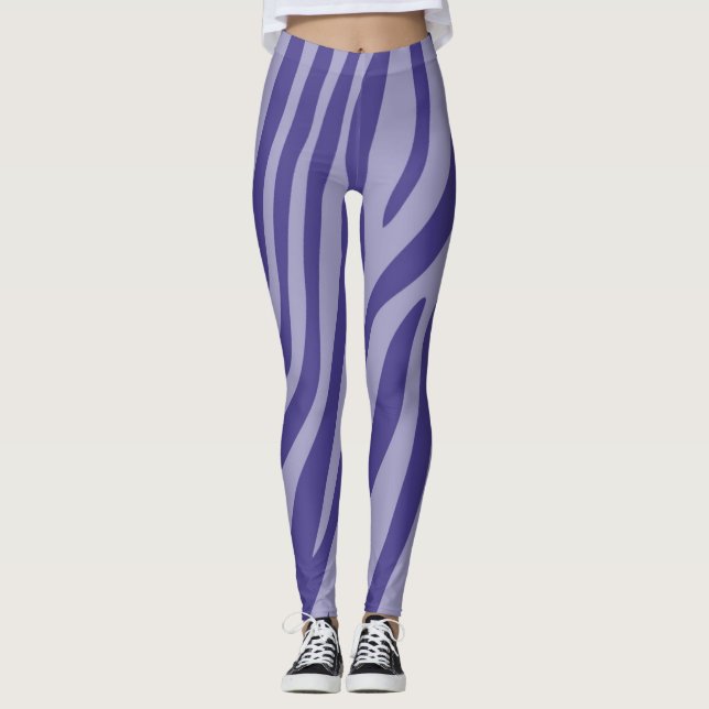 Legging Padrão de Impressão de Zebra Moderna #17 (Frente)