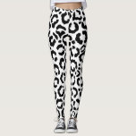 Legging Padrão de Impressão do Animal Leopardo Branco Negr<br><div class="desc">Este padrão de impressão animal moderno e na moda é perfeito para a moda da moda e na moda. Apresenta uma impressão de gueparda branca e negra desenhada à mão. É elegante, chique, simples e moda. ***NOTA DE DESIGN IMPORTANTE: Para qualquer solicitação de design personalizada, como solicitações de correspondência de...</div>