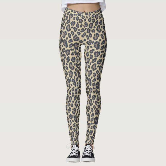 Legging Padrão de impressão do Leopard Na moda (Frente)