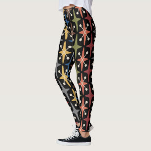 Legging Padrão de Inicialização Moderna do meio século