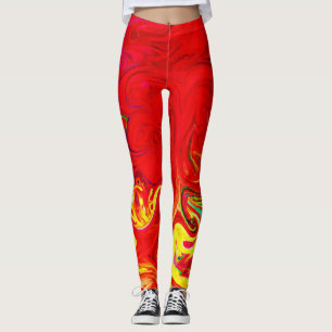 Legging Padrão de Intermitência de Cores Energéticas