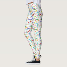 Legging Padrão de Lápis Colorido