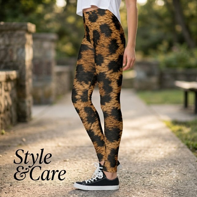 Legging Padrão de leopardo moderno e atraente e elegante (Eye Catching Trendy Leopard Pattern Stylish Leggings)