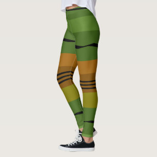 Legging padrão de linha geométrica abstrato moderno
