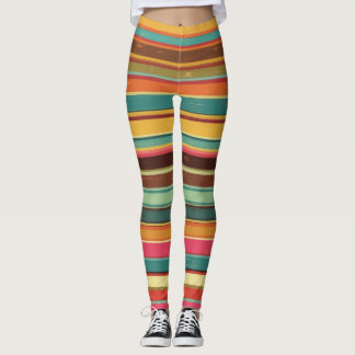 Legging Padrão de Linha Psicodélica do Groove Waves 70s