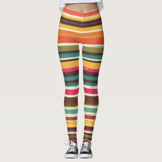 Legging Padrão de Linha Psicodélica do Groove Waves 70s