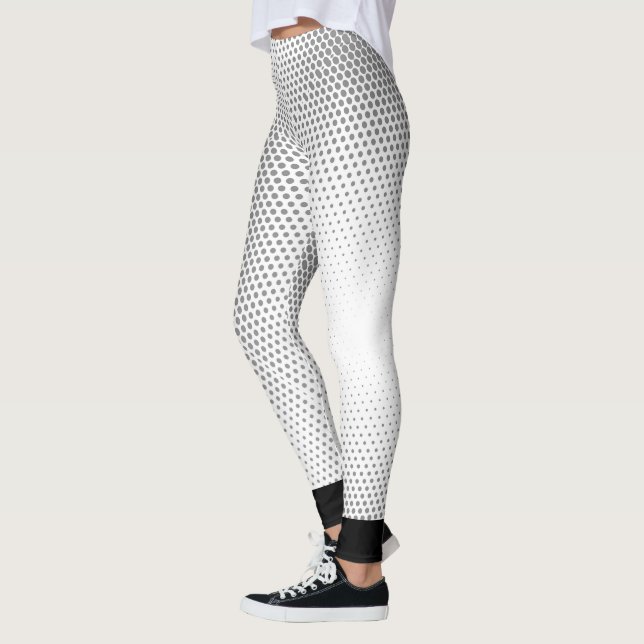 Legging Padrão de listras pontilhadas (Esquerda)