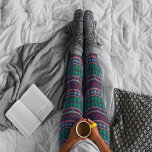 Legging Padrão de malha de férias de inverno<br><div class="desc">Padrão de malha de inverno, </div>