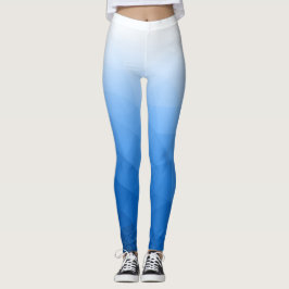 Legging Padrão de malha geométrica gradiente azul claro br