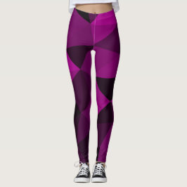 Legging Padrão de malha geométrica preta rosa