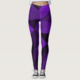 Legging Padrão de malha geométrica preta roxa