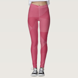 Legging Padrão de malha geométrica rosa claro