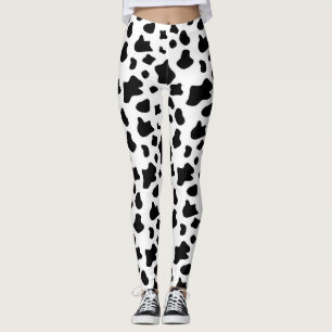 Legging Padrão de manchas de vaca engraçadas, roupas com