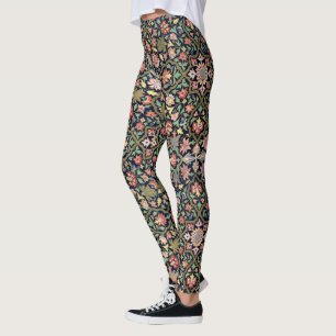 Legging Padrão de Mandala Indiana Floral Colorida Vintage