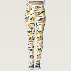 Legging Padrão de Manga de Aquarela com Folhas Verdes (2)
