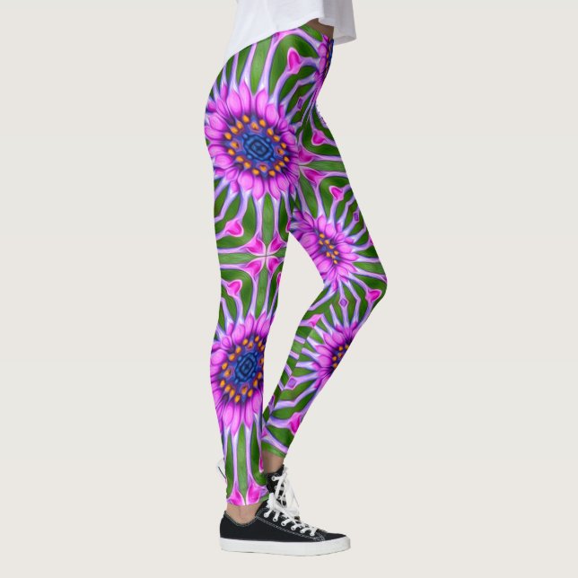 Legging Padrão de margarida estética (Direita)