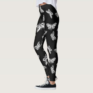 Legging Padrão de mariposas de leggins