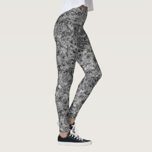 Legging Padrão de Mármore de Pedra Abstrata de Granito