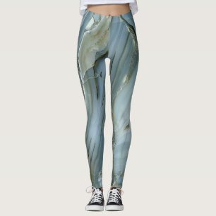 Legging Padrão de mármore moderno e fixe