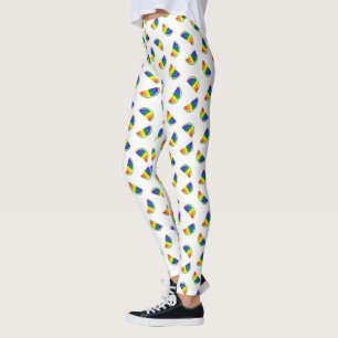 Legging Padrão de Melancia Arco-Íris