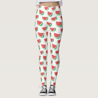 Legging Padrão de melancia divertida por toda a parte