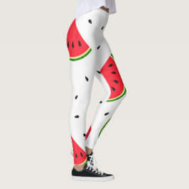 Legging Padrão de melancias vermelhas