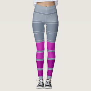 Legging Padrão de moda roxo de cinzas distribuídas