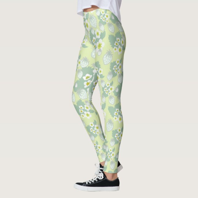 Legging Padrão de morango (Esquerda)