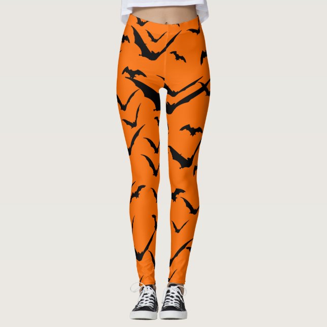 LEGGING PADRÃO DE MORCEGOS HALLOWEEN CONTINUO   (Frente)