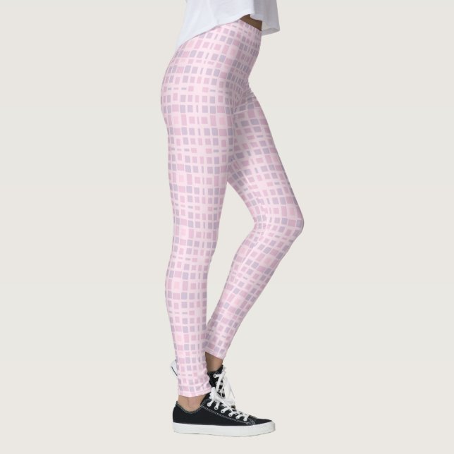 Legging Padrão de mosaico rosa (Direita)