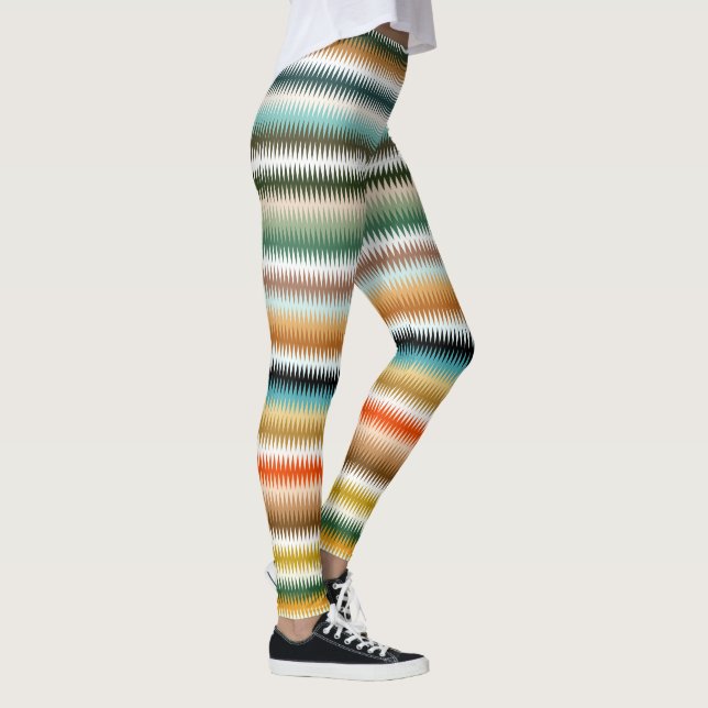 Legging Padrão de multicor do Zigzag  (Direita)