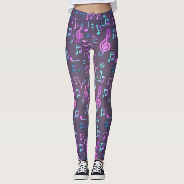 Legging Padrão de música (Frente)