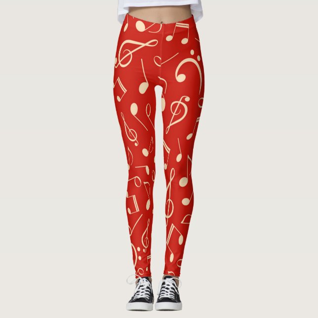 Legging Padrão de música (Frente)