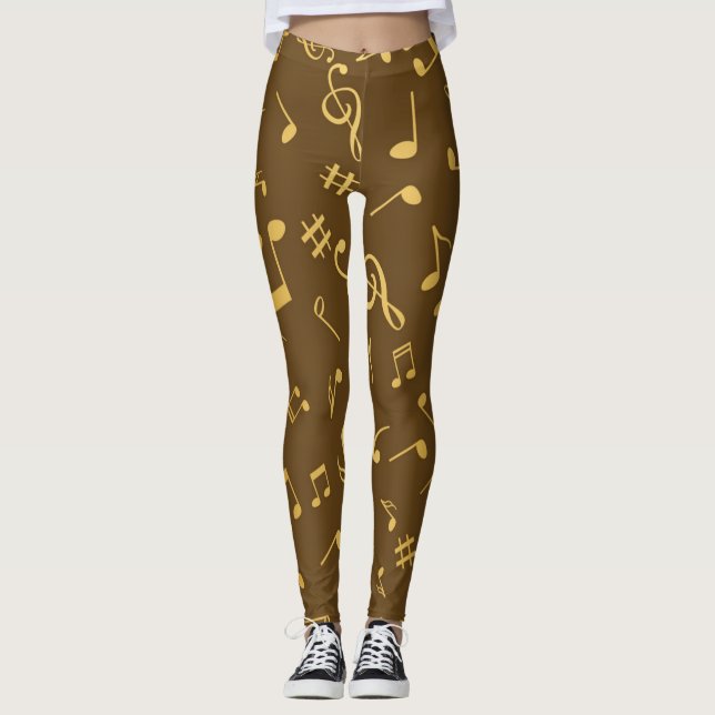 Legging Padrão de música (Frente)