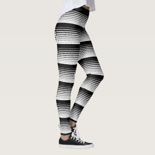 Legging Padrão de Na moda branco preto clássico moderno