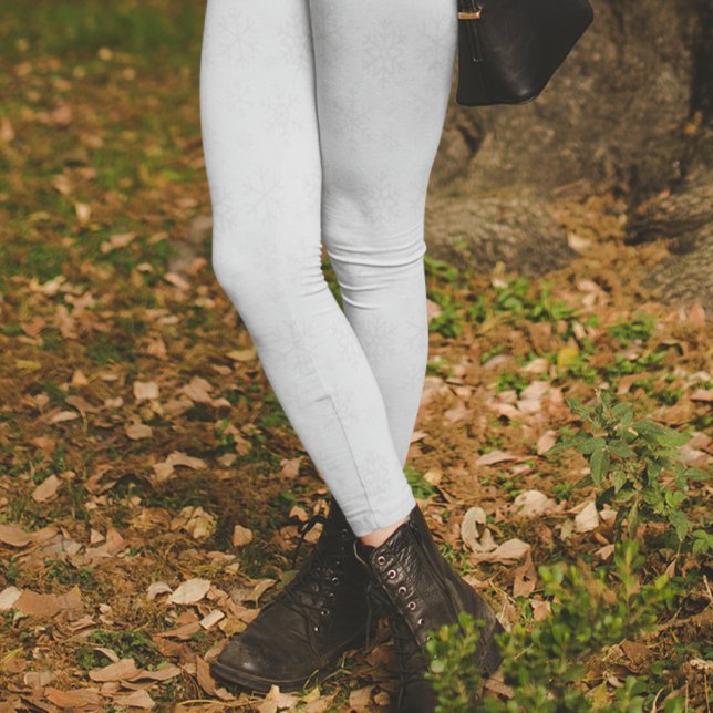 Legging Padrão de Natal de Inverno Floco de Neve (Criador carregado)