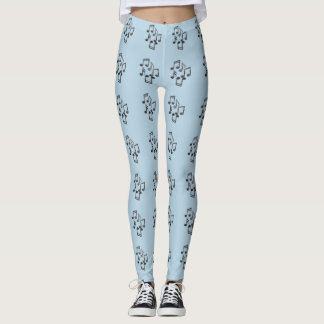 Legging Padrão de Notas Musicais