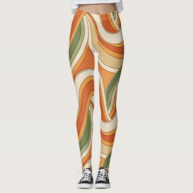 Legging Padrão de onda mágica (Frente)
