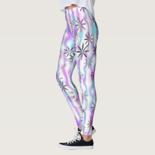 Legging Padrão de Ondas de Estrela Explosiva Sonhadora