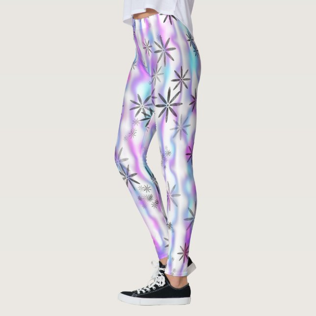 Legging Padrão de Ondas de Estrela Explosiva Sonhadora (Esquerda)