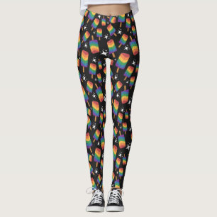 Legging Padrão de Orgulho Asexual de Recaptação Ininterrup