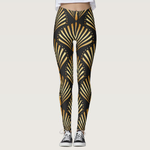 Legging Padrão de ouro de arte