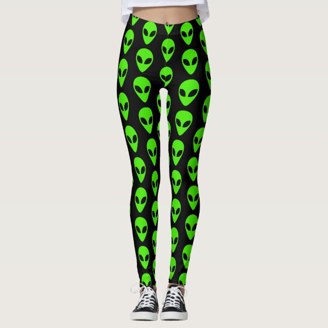 Legging Padrão de OVNI Alien  (Frente)