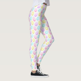 Legging Padrão de Ovos de Páscoa Colorida Bonita
