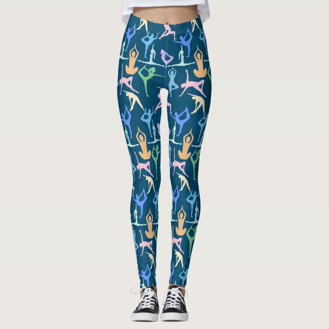 Legging Padrão de Pastel de Yoga 01.bx4 D Azul BG (Frente)