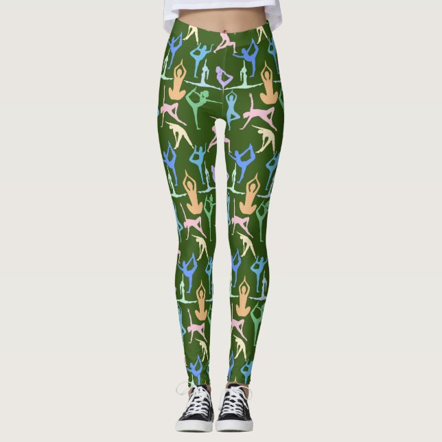 Legging Padrão de Pastel de Yoga Pose 01.bx4 D Verde BG (Frente)